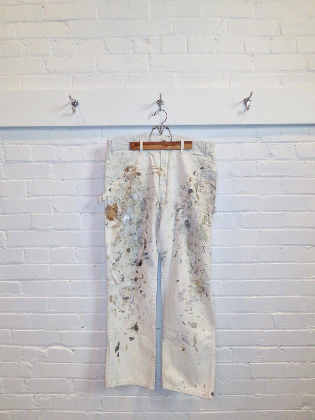 1990s Dickies Distressed White Painter Work Pants 34x29 - Etsy