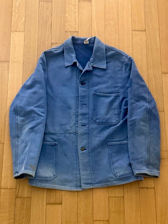 1980s Blue Moleskin Chore Jacket