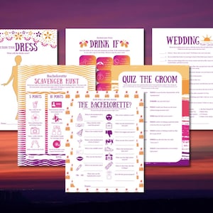 Tequila Sunrise Bachelorette Themed Games