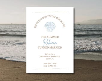 The Summer I Turned Married Bachelorette Party Themed Invitation
