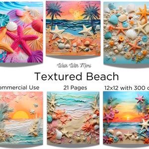 Strukturierter Strand: Für Scrapbooking, Kunsthandwerk, Karten und DIY-Projekte - Sofortiger Download, hohe Auflösung.