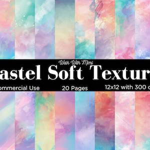 Soft Pastel Textured Digital Paper, Junk Journal Paper, Scrapbook Paper