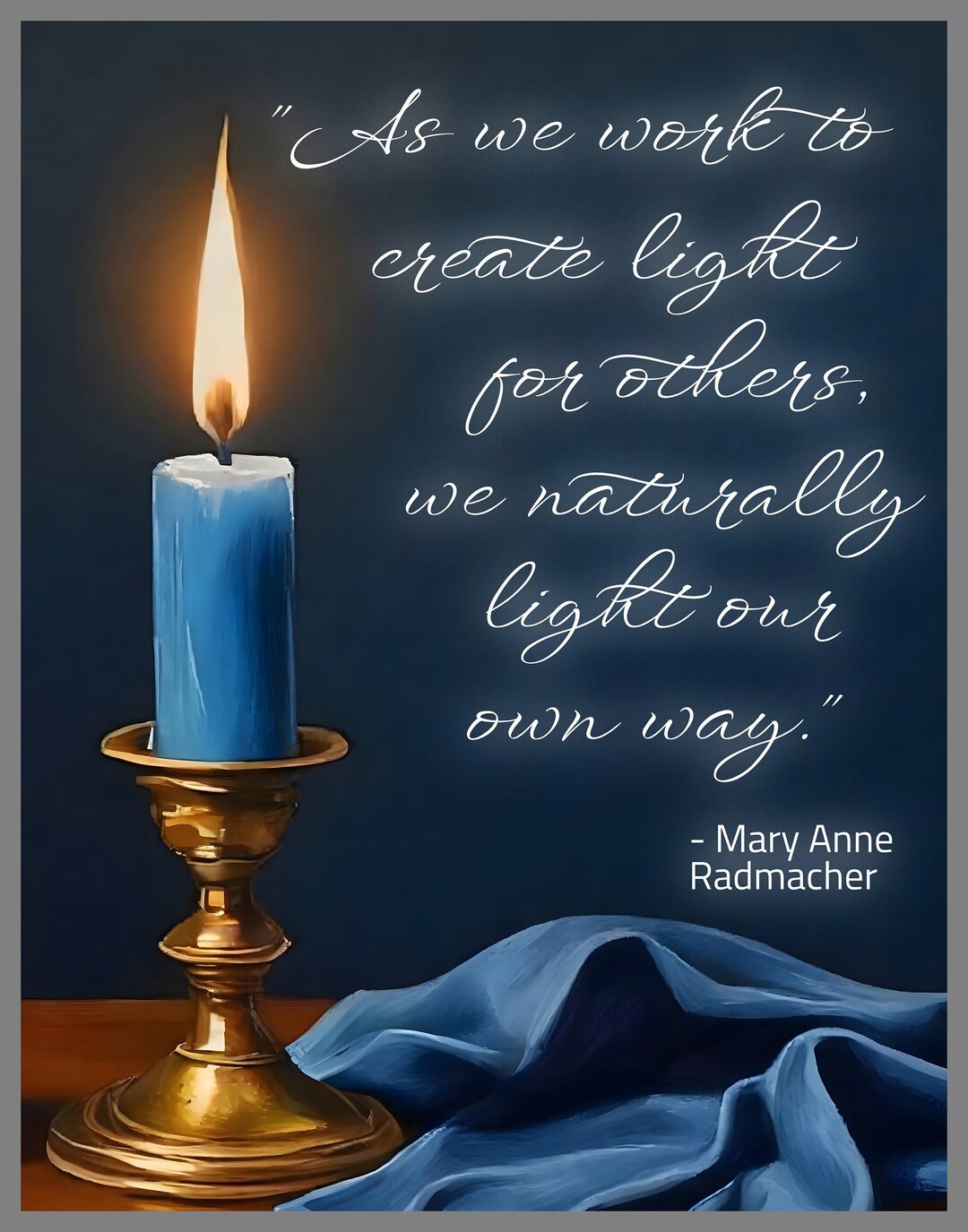 Create Light - Printable Wall Art With an Inspirational Quote - Etsy
