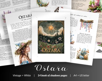 Ostara Grimoire Pages for Spring Equinox Rituals, Book of Shadows Printable for Wheel of the Year, Sabbat Witchcraft BOS PDF Download