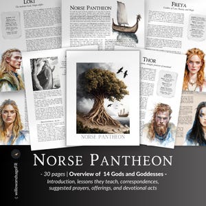 Norse Pantheon Grimoire PDF – Norse Gods and Goddesses, Mythology Overview, Working with Deities, Printable for Book of Shadows