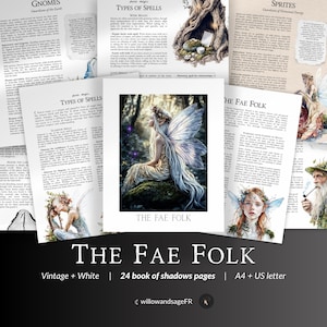 Faery Magic Grimoire PDF – Fairy Realms, The Fae Folk, Nature Spirits and Offerings, Fairie Magic Guide for Book of Shadows