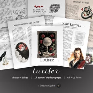 Lord Lucifer Book of Shadows Pages – Luciferian Pages, Demon Lore, Mythic Archetypes for Grimoire and Shadow Work Practice, Demonolatry