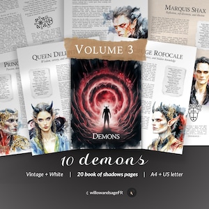10 Demons Vol.3, Demons Grimoire, Grimoire Pages, Asmodeus, Sitri, Beelzebub, Amon, Vine, Furfur,  Dantalion, Delepitoré, Shax, Lucifage