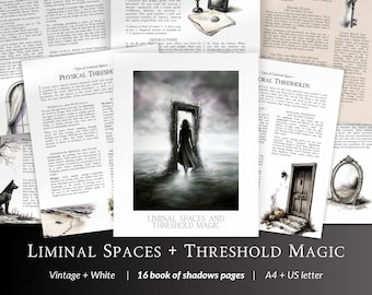 Litial Witchcraft Grimoire Pages PDF - Threshold Energy Arbeit, Schattenreiche, druckbare Hexenarbeit für das Buch der Schatten