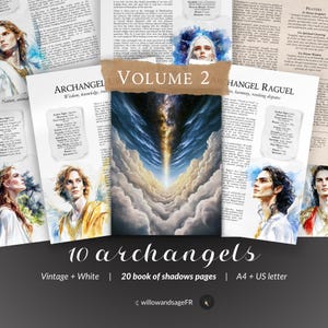 10 Archangels Vol.2, Archangel Grimoire, Angels Pages, Uriel, Metatron, Sandalphon, Jophiel, Raguel, Azrael, Ariel, Gabriel, Jehudiel, Orion