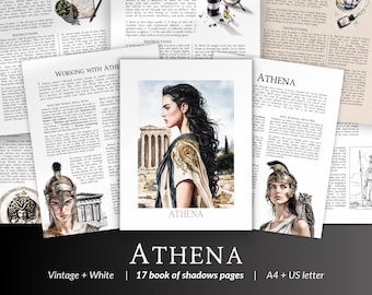 アテナ・グリモア・ページ – 知恵と戦略のギリシャ女神、神話、シンボル、捧げ物、そして『影の書』の魔法の対応関係