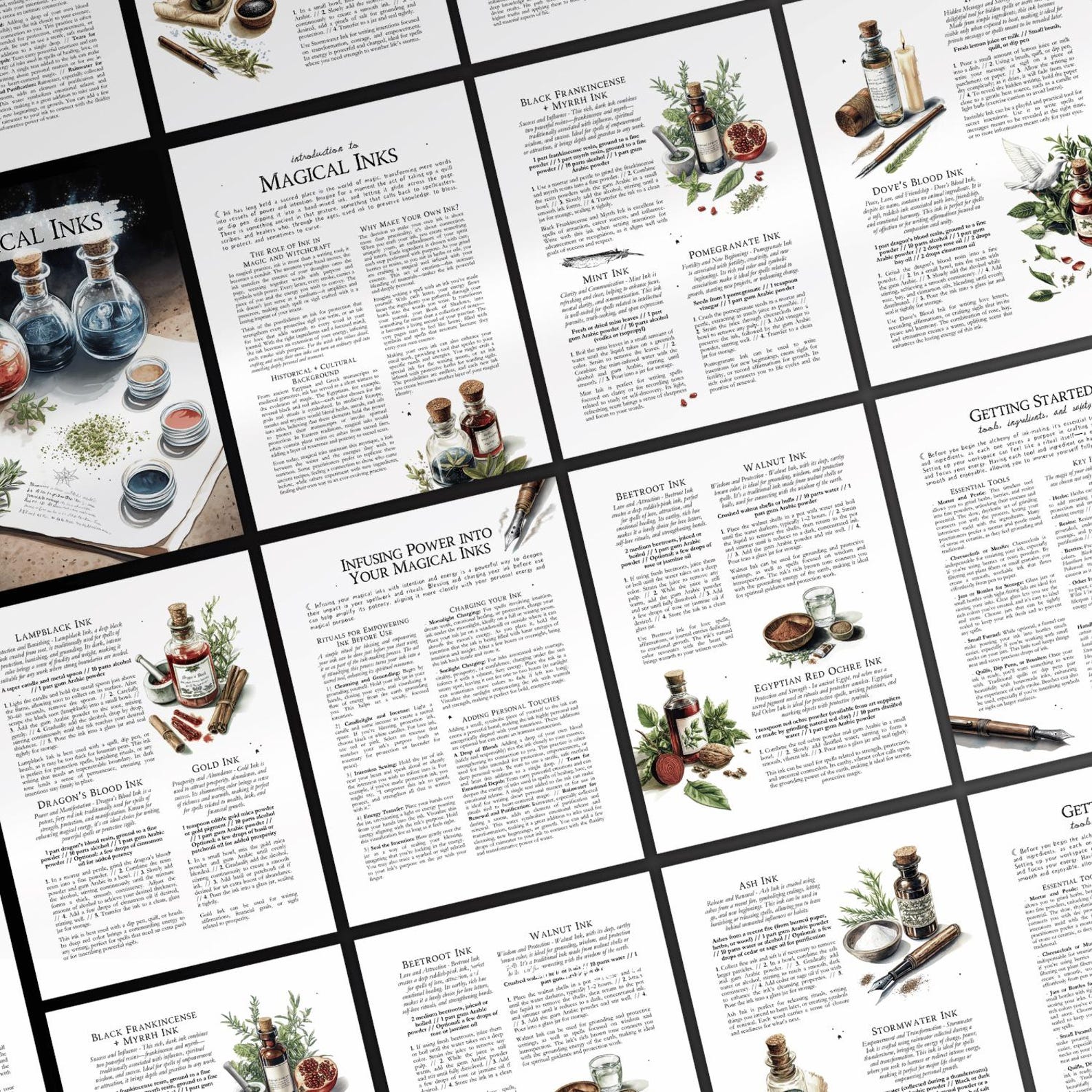 13 Magical Ink Recipes for Ritual Writing, Witch Inks PDF Download ...