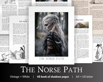 Grimoire – Nordisches Heidentum – germanische Götter, Runen, Rituale, Mythologie, Thor, Odin, Freyja | Druckbares Buch der Schatten, nordisches Pantheon
