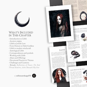 Lilith Dark Goddess Grimoire Chapter PDF – Divine Feminine, Shadow Work, Rituals, Witchcraft Book of Shadows Pages image 4