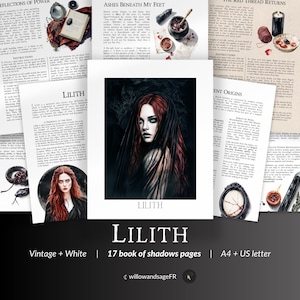Lilith Dark Goddess Grimoire Chapter PDF – Divine Feminine, Shadow Work, Rituals, Witchcraft Book of Shadows Pages