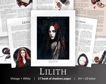 Lilith Dark Goddess Grimoire Kapitel PDF - Göttliches Feminines, Schattenarbeit, Rituale, Hexerei Buch der Schatten Seiten