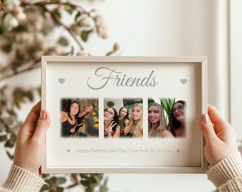 Friend Photo Frame, Gift For Special Friend, Friend 18th/21st/30th/40th Gift Personalised Friend Photo Collage & Framed Print