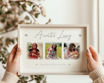 Personalised Auntie Photo Frame, Framed Picture For Aunt, Handmade Gift From Niece/Nephew