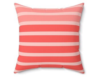 Tropical Blush Striped Throw Pillow | Colorful Decorating | Dopamine Decoration | Eclectic Home Decorating