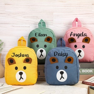 Personalized Toddler Backpack, Bear Backpack with Name, Kids Name Backpack, Monogrammed Preschool Backpack, Toddler Gift, Easter Gift