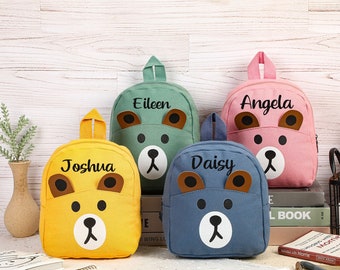 Personalized Toddler Backpack, Bear Backpack with Name, Kids Name Backpack, Monogrammed Preschool Backpack, Toddler Gift, Easter Gift