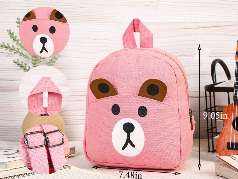 Personalized Toddler Backpack, Bear Backpack with Name, Kids Name Backpack, Monogrammed Preschool Backpack, Toddler Gift, Easter Gift zdjęcie 8