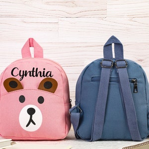 Personalized Toddler Backpack, Bear Backpack with Name, Kids Name Backpack, Monogrammed Preschool Backpack, Toddler Gift, Easter Gift zdjęcie 5