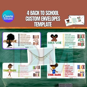 4 School Editable Envelopes