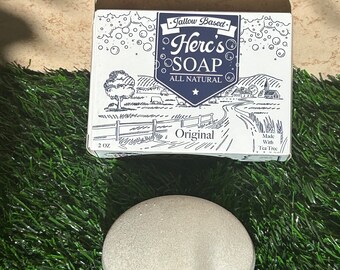 HERC’S Original Bar Soap 100% Grasd Fed Tallow from Regenerative Farms in the USA