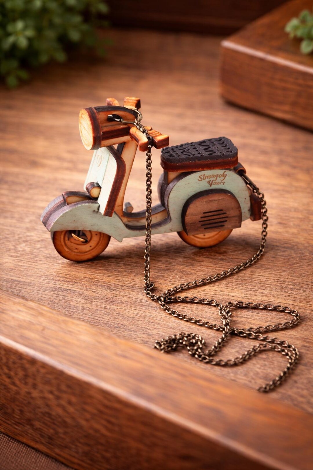 Scooter Vespa Keychain Laser Cut Files , Wooden Scooter 3d Puzzle ...