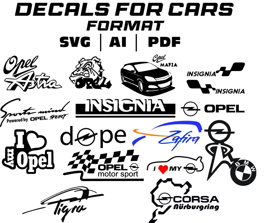 Car Decal SVG Bundle, Opel Stickers SVG (digital Download) - Etsy