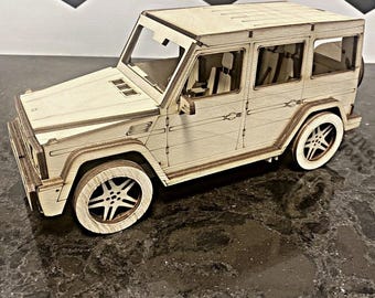 Quebra-cabeça 3D Mercedes-Benz Classe G cortado a laser - Arquivo CDR disponível para download.