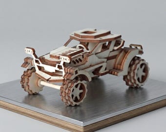 Quebra-cabeça 3D de carro escorpião de madeira cortado a laser (arquivo CDR) - Baixe agora!