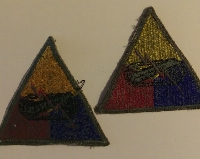 WW2 US Army Armored Forces Greenback Division Regiment Triangle Patch ...
