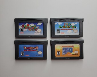 Mario GBA Games - Super Mario Advance, Super Mario World 2, Yoshis Island, Super Mario Bros 3 Gameboy Advance - Tested & Save