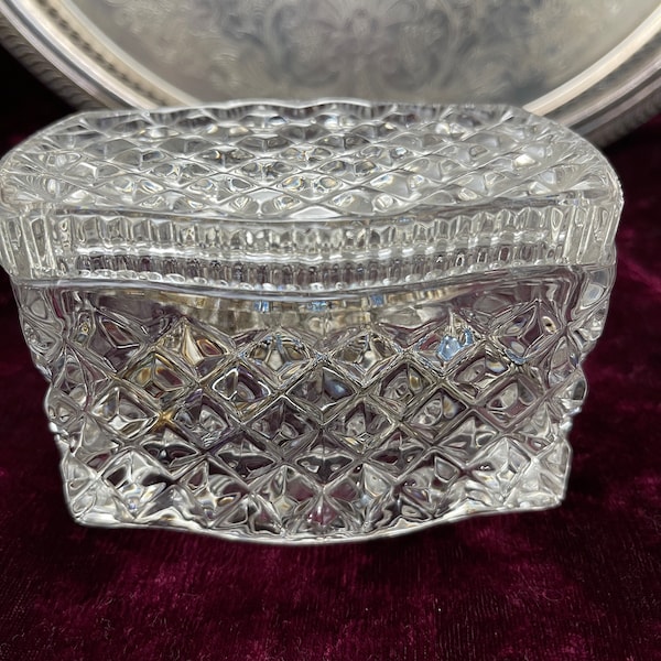 Antique Crystal Box with Lid