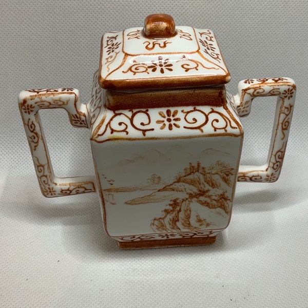 Vintage Asian Sugar Bowl with Lid
