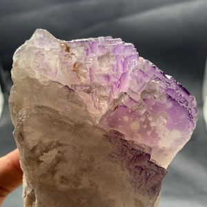 570 grams Rare Purple Fluorite with Albite & Quartz | Pakistan Mineral Specimen | Collectible Crystal Cluster
