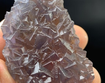 Rare Purple-Blue Fluorite Cubic Crystal Specimen 40g | Natural Fluorite Cluster | Pakistan Mineral | Collectible Stone