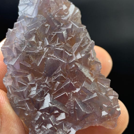 Rare Purple-Blue Fluorite Cubic Crystal Specimen 40g | Natural Fluorite Cluster | Pakistan Mineral | Collectible Stone