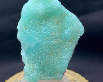 60 g de raro ejemplar de cristal de aragonito-smithsonita azul/mineral curativo coleccionable de Afganistán