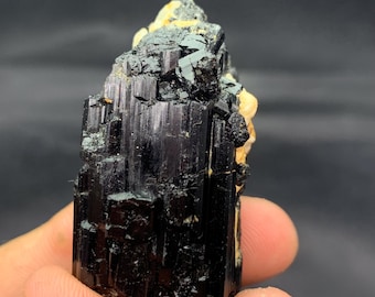 Black Tourmaline Crystal Specimen – Natural Healing & Protective Stone from Pakistan, Rare Raw Mineral Collectible