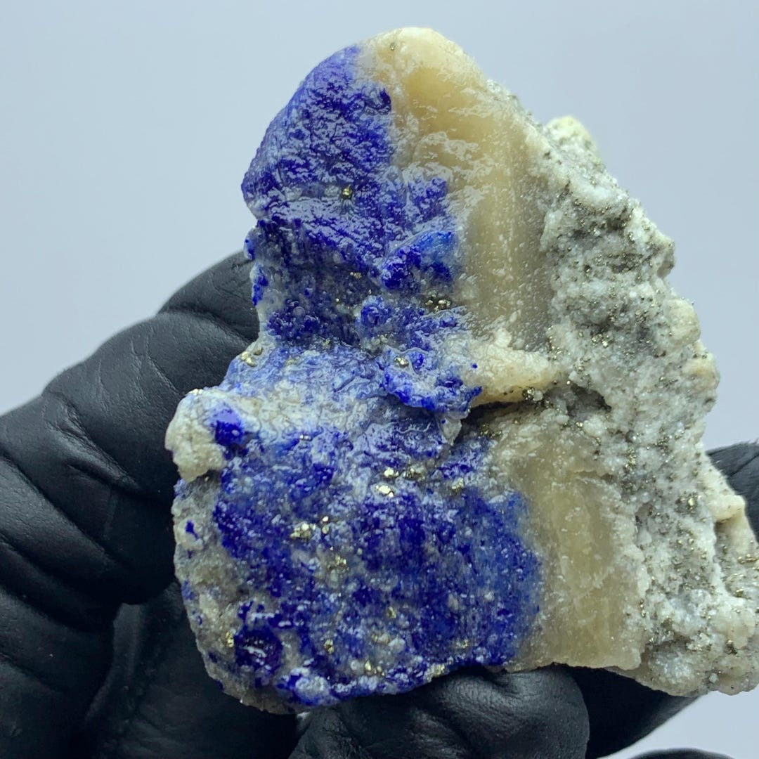 Royal Blue Lazurite Crystal on Matrix | Afghanistan Mineral Specimen ...