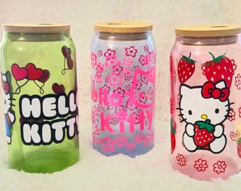 Tazza in vetro Kitty: tazza Libbey personalizzata da 16 once
