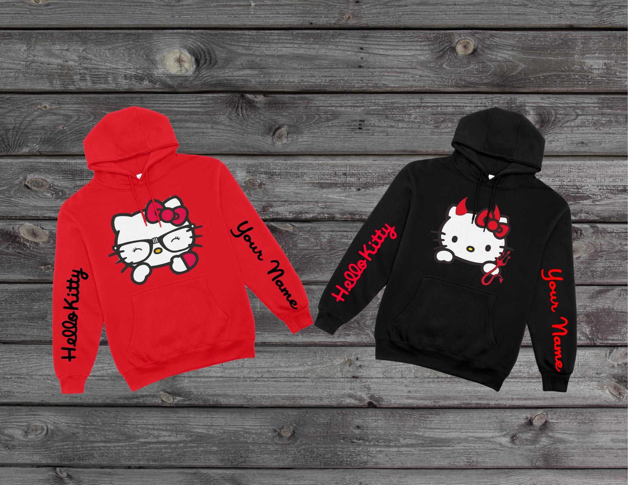 Sweat à Capuche (Hoodie) L.A. Kitty Pour Femme - Taille 2X (Juniors) - Couleur Multicolore (Noir/Rose/Bleu/Vert/Blanc) - Fermeture Zippée - Occasion Très Bon État