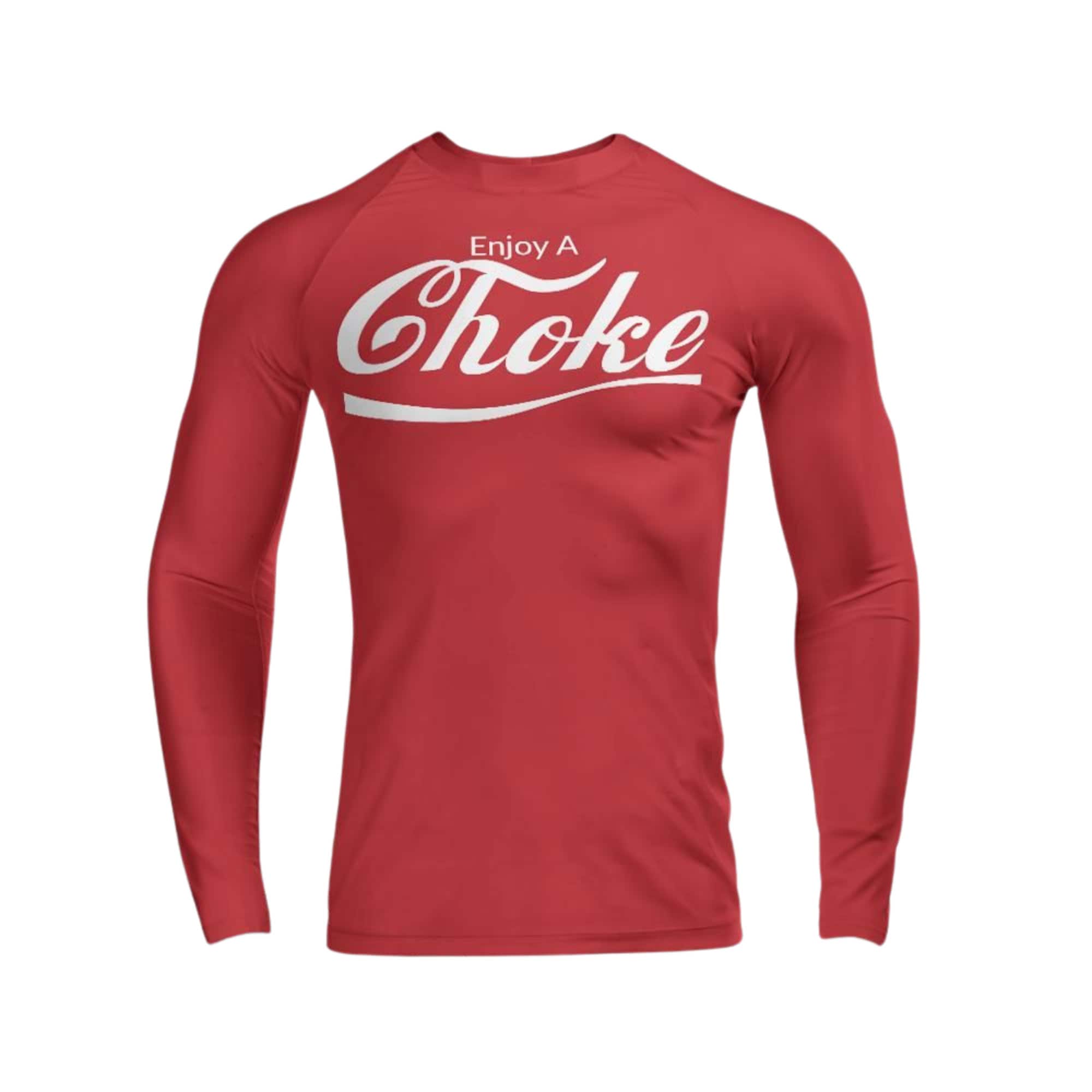 Submission Squad Grappling Co. Enjoy A Choke - Funny BJJ Parody Long Sleeve Rashguard For Gi Or No Gi