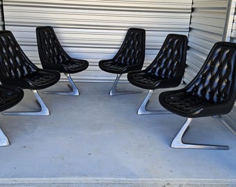 6 (sold individually) Chromecraft star trek Sculptra chairs by Vladimir Kagan