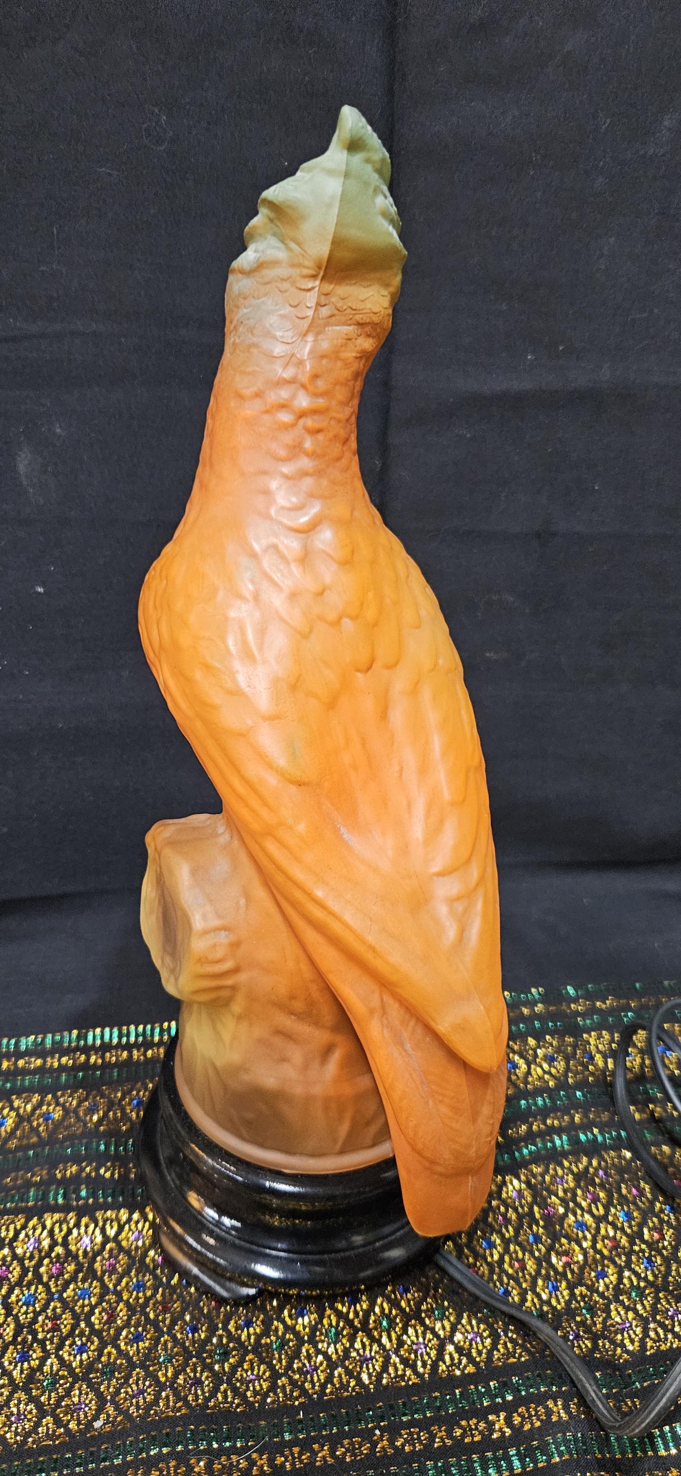 Pair of 1930's Tiffin Glass Parrot Lamps - Etsy