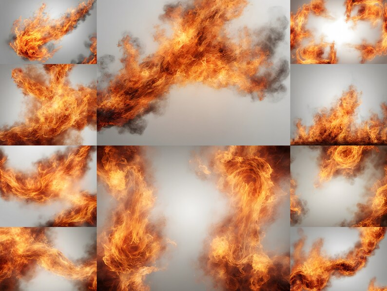 Intense Heat Fire Flame Energy Spark Inferno Blaze Burn Digital ...