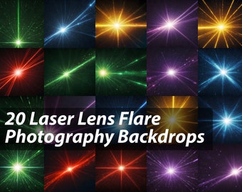 War Star Laser Beam Lens Flare Space Void Sci-Fi Tech Light Matrix Digital Overlays Photography Backdrops Photo Poster Photoshop Background